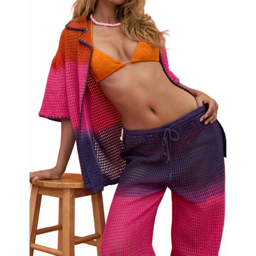 NEW BEACH RIOT ira button front top in multi - Picture 6 of 10